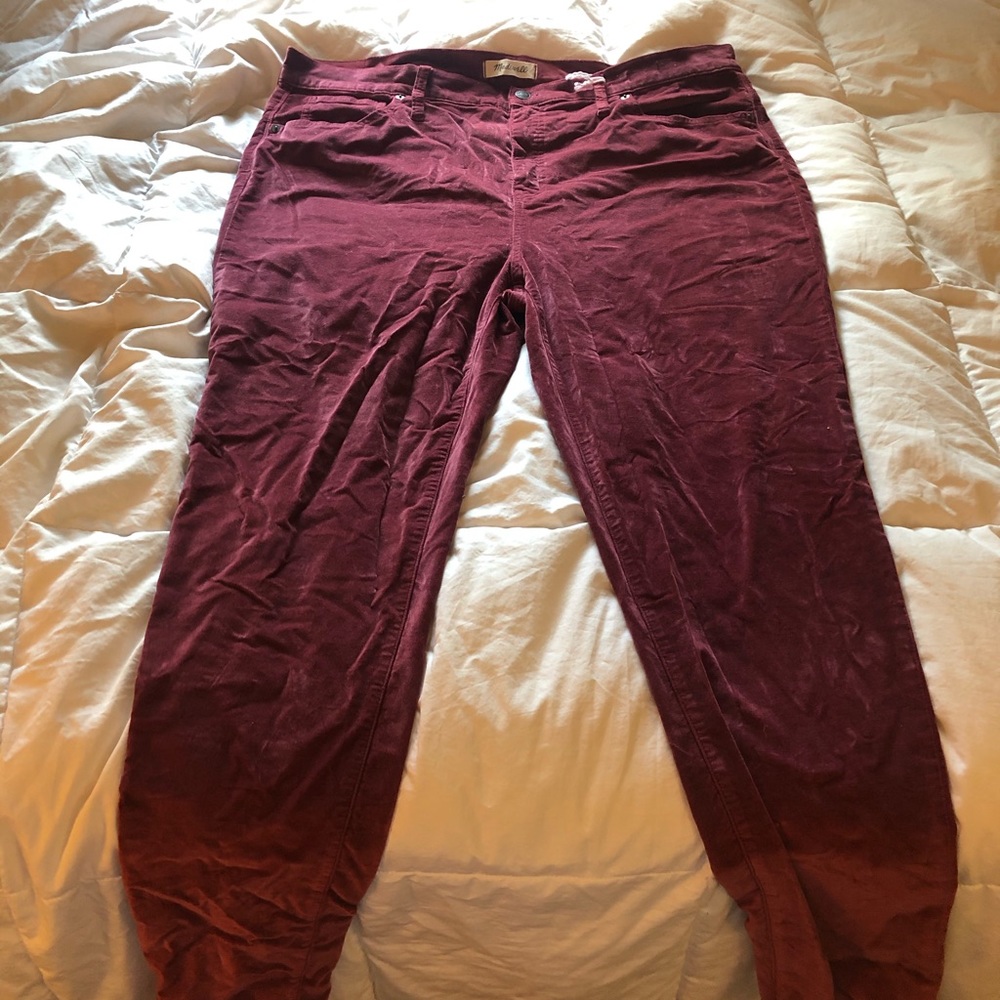 BNWT Madewell Red Velvet jeans size 18 Tall